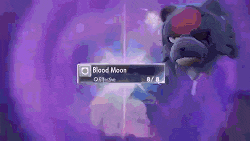 a purple background with a blood moon effect on it
