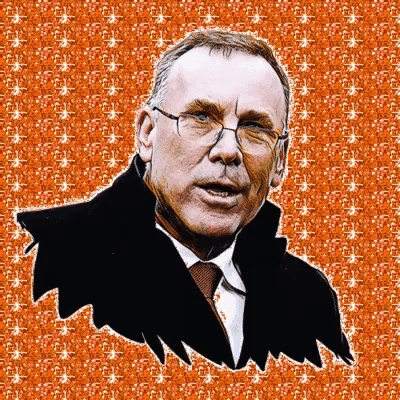 a drawing of a man wearing glasses and a tie