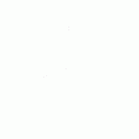 a black circle with a white background is a pixel art .