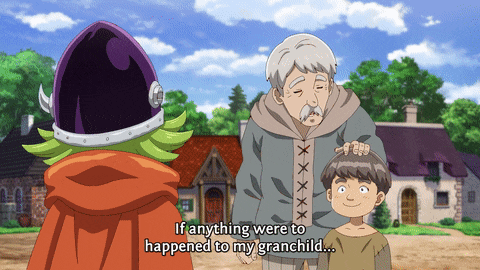 a cartoon character says if anything were to happened to my grandchild ..