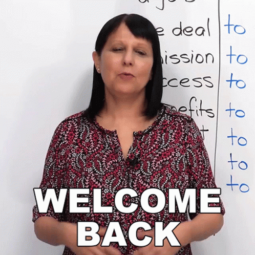 Welcome Back Rebecca GIF - Welcome Back Rebecca Engvid GIFs