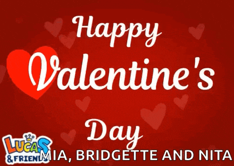 a red background with the words happy valentine 's day in white letters