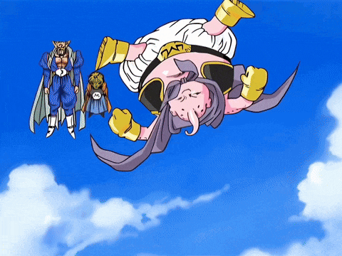 a cartoon character with a belt that says lvc is flying in the sky