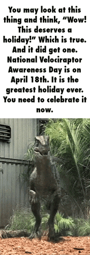 a poster that says you may look at this thing and think wow this deserves a holiday