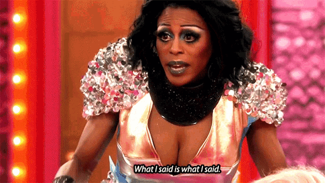 a woman says what i said is what i said on a stage