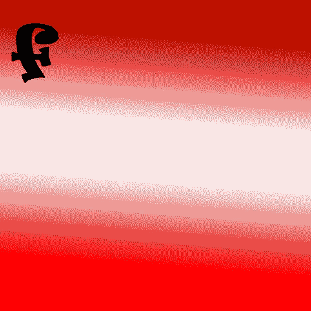 a red and white background with the letter f in the corner