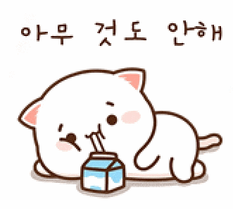 a cartoon cat drinking milk from a carton with a straw