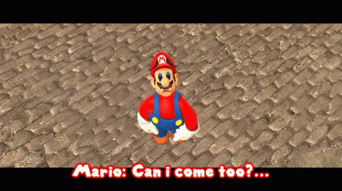 Smg4 Mario GIF - Smg4 Mario Can I Come Too GIFs