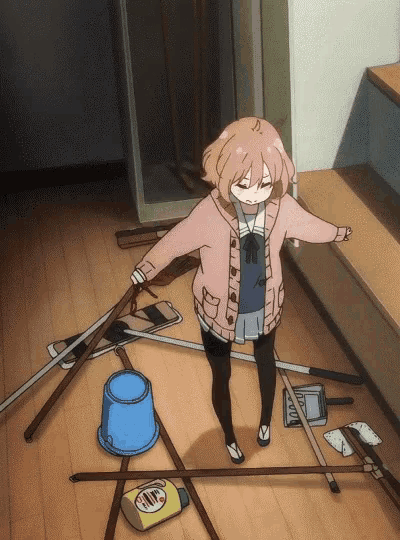 Kyoukai No Kanata Flying GIF