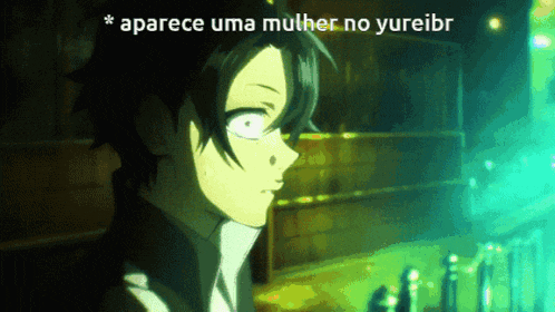 a cartoon character with a caption that says aparece uma mulher no yureirr