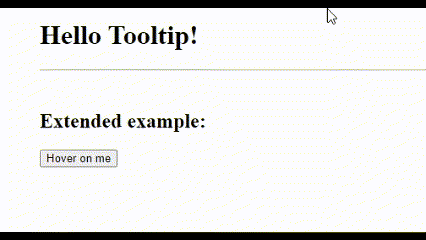 React Mouse Tooltip Example GIF