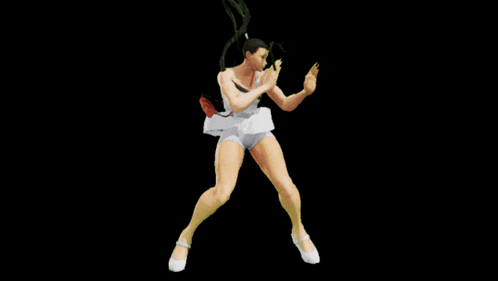 a woman in a white dress is holding a fan in her right hand