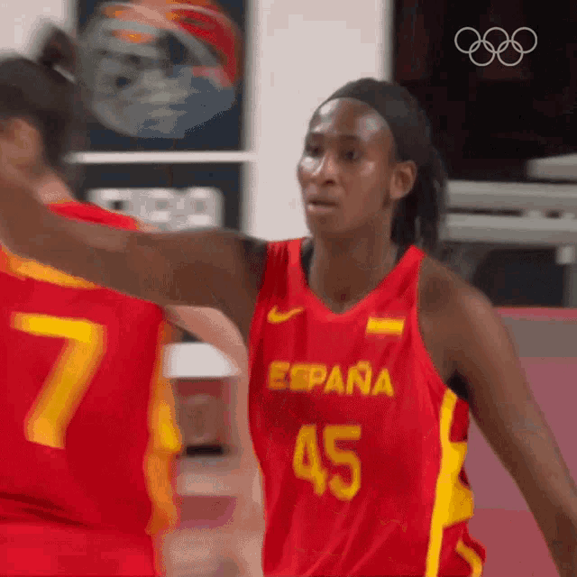 Hyped Astou Ndour GIF - Hyped Astou Ndour Spain Basketball Team GIFs