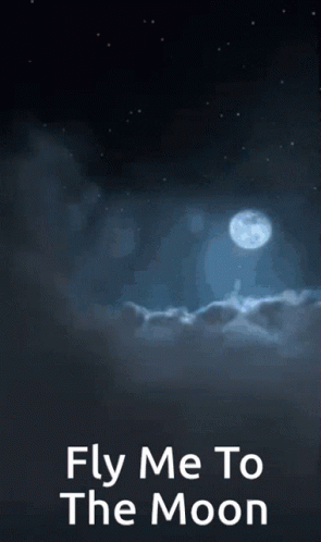 Full Moon Starry Night GIF