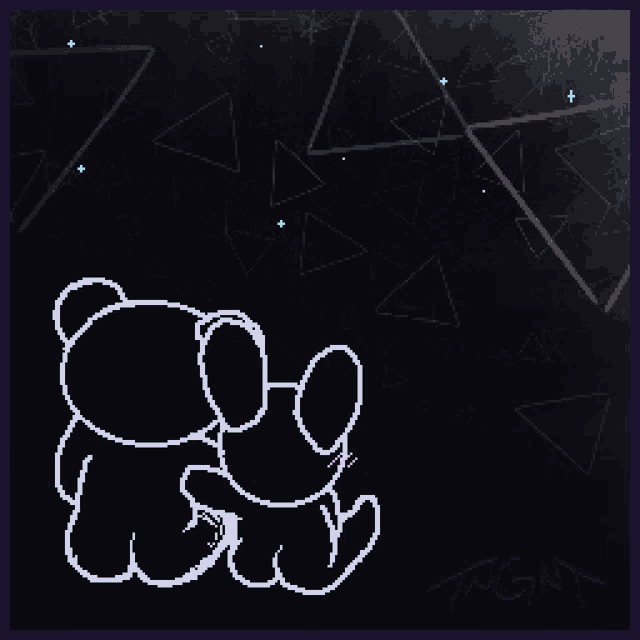 a drawing of a teddy bear with the words good night above it