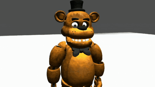 a 3d model of a teddy bear with a top hat