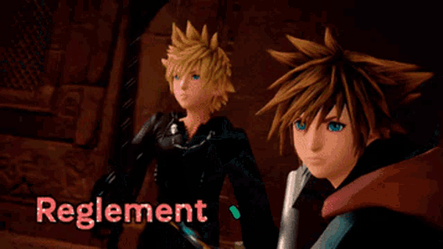 a screenshot of a video game with the word reglement in red
