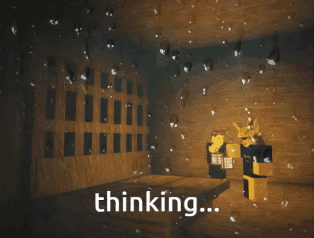 the word thinking that is on a drawing