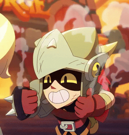 a cartoon character giving a thumbs up sign