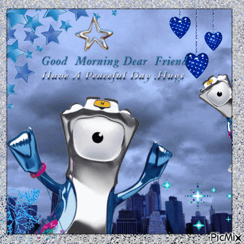 a greeting card that says good morning dear friends