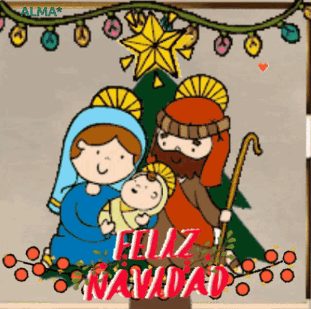 Feliz Navidad Nacimiento Jesus Alma Peregrinos Navidad GIF - Feliz Navidad Nacimiento Jesus Alma Peregrinos Navidad GIFs