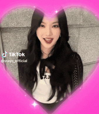 a tik tok video of a woman with long hair