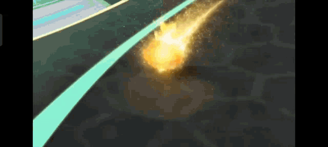 a computer generated image of a flame coming out of a hole in the ground