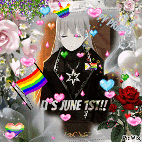 a picture of a girl with the words it 's june 1st written on it