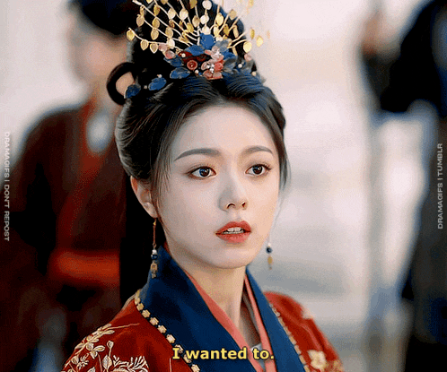 a woman wearing a red dress and a crown says i wanted to