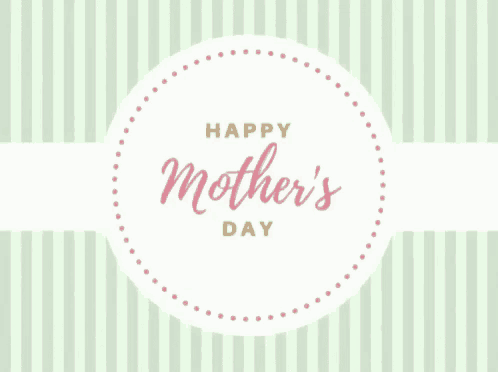 a happy mother 's day greeting card with pink flowers in a circle