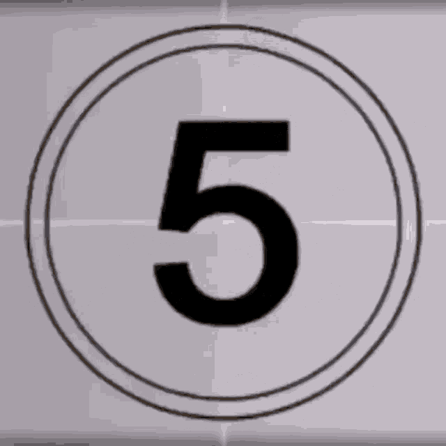 the number 5 is shown in a circle on a white background
