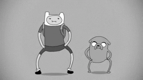 Finn The Human And Jake The Dog Shaking Their Booties GIF - Shake Shaking Shakingboots GIFs