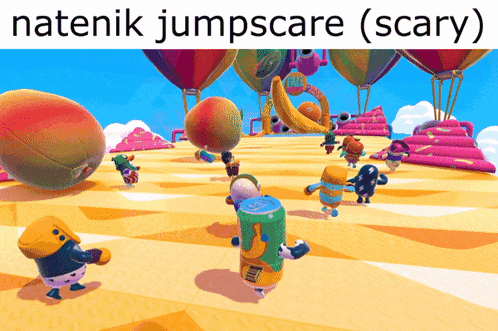 a video game called natenik jumpscare is being played on a computer