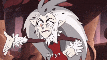 a cartoon character is asking why