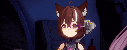 a cartoon character with a dog 's ears and a robotic arm