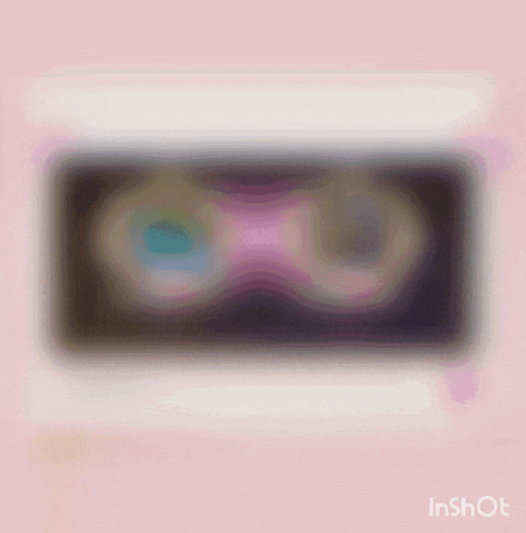 a pink background with a blurred image and the words inshot on the bottom
