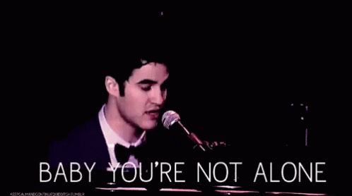 Darrencriss Baby Youre Not Alone GIF - Darrencriss Baby Youre Not Alone Singing GIFs