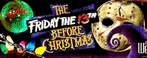 a poster for friday the 13th before christmas with a jason voorhees mask