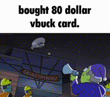 a cartoon shows a man holding a megaphone in front of a building that says grand opening