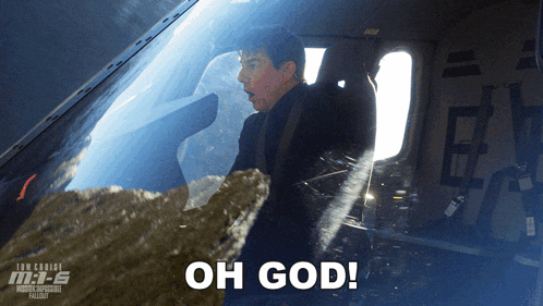 a movie poster for mission impossible 6 shows a man looking out the window