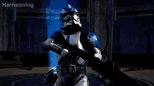 a picture of a stormtrooper with the words watch those wrist rockets