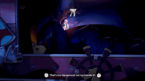 a girl in a video game says " that 's too dangerous "