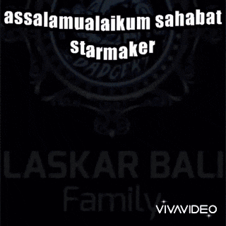 a sign that says laskar bali family with a starmaker badge on it