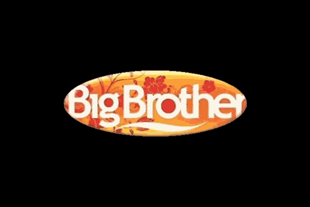 a big brother logo with flowers on it on a black background