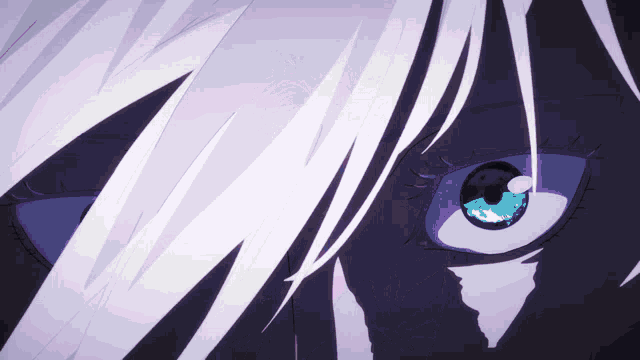 a close up of a person 's eye with a blue iris