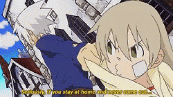 a cartoon of a girl saying seriously if you stay at home and never come out ..