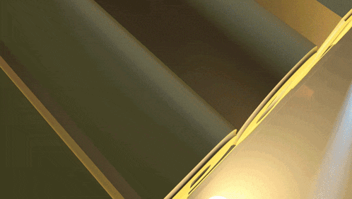 a close up of a staircase with a yellow arrow pointing to the right