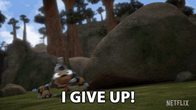 I Give Up Click Clack GIF - I Give Up Click Clack Dinotrux GIFs
