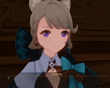 a video game character with the name lynette on the bottom right