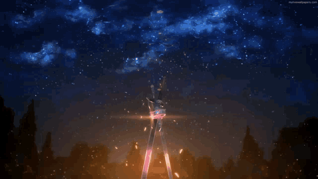 a picture of a sword with the website myanimewallpapers.com in the background